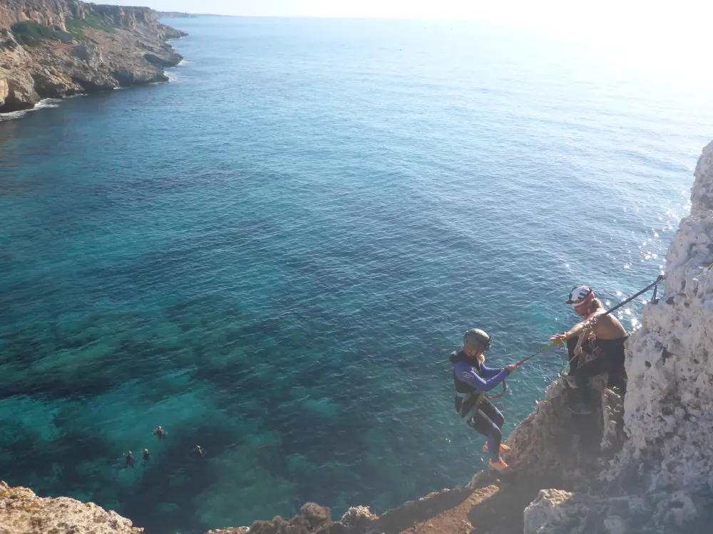 Sea Caving Abseiling